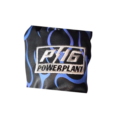 P16 Leather Flame Gloves Blue