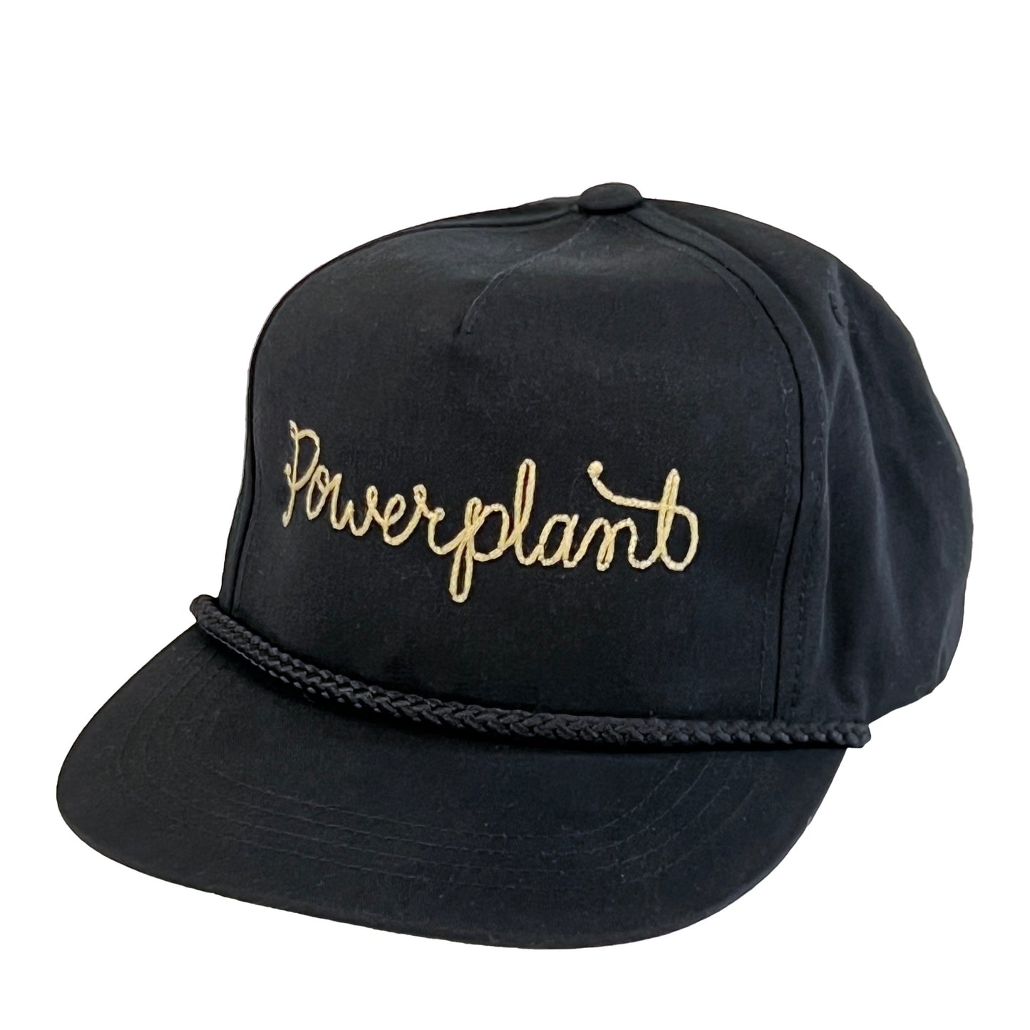 P16 CHAINSTITCH GOLF POPLIN HAT - BLACK
