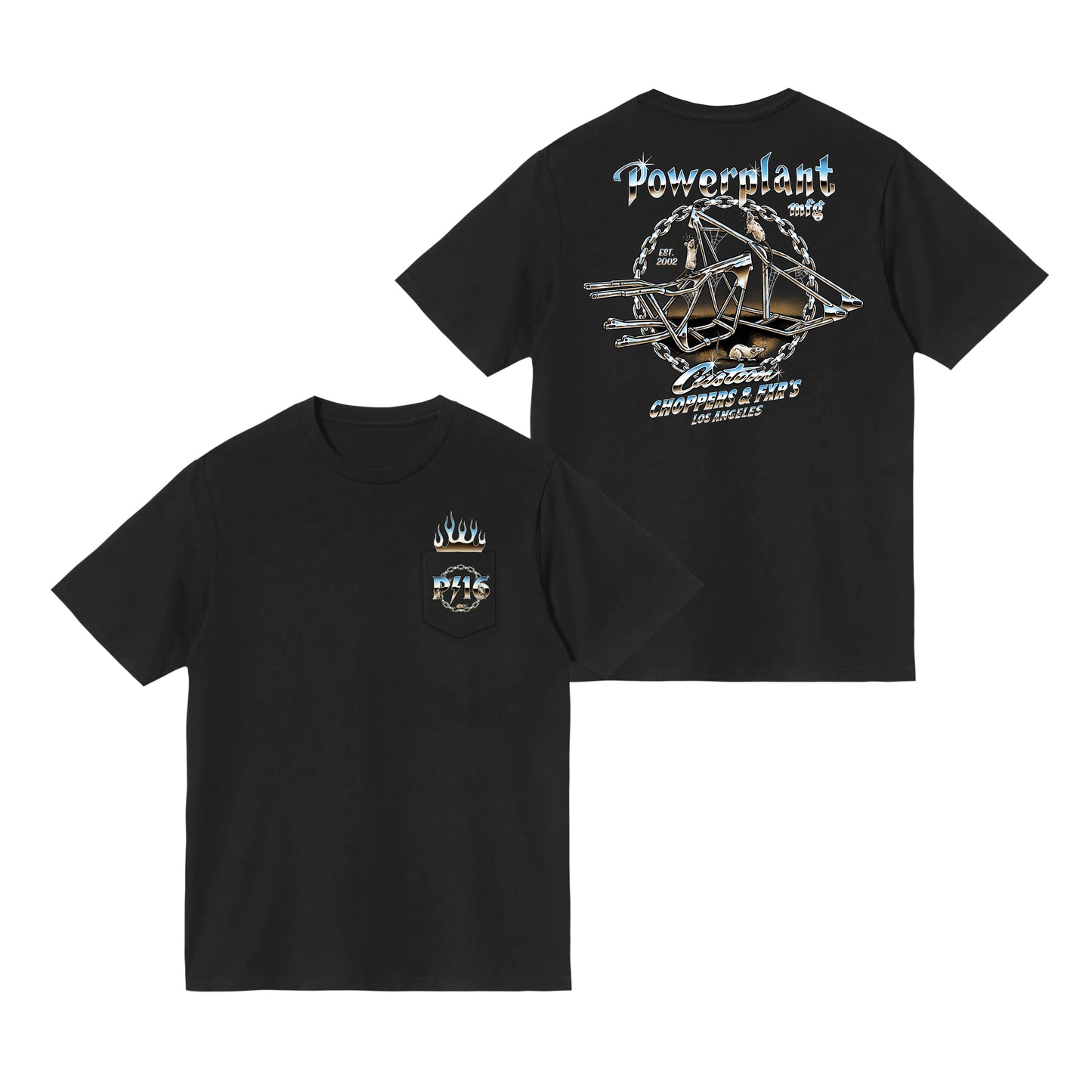 P16 Chrome Choppers & FXRs Pocket Tee