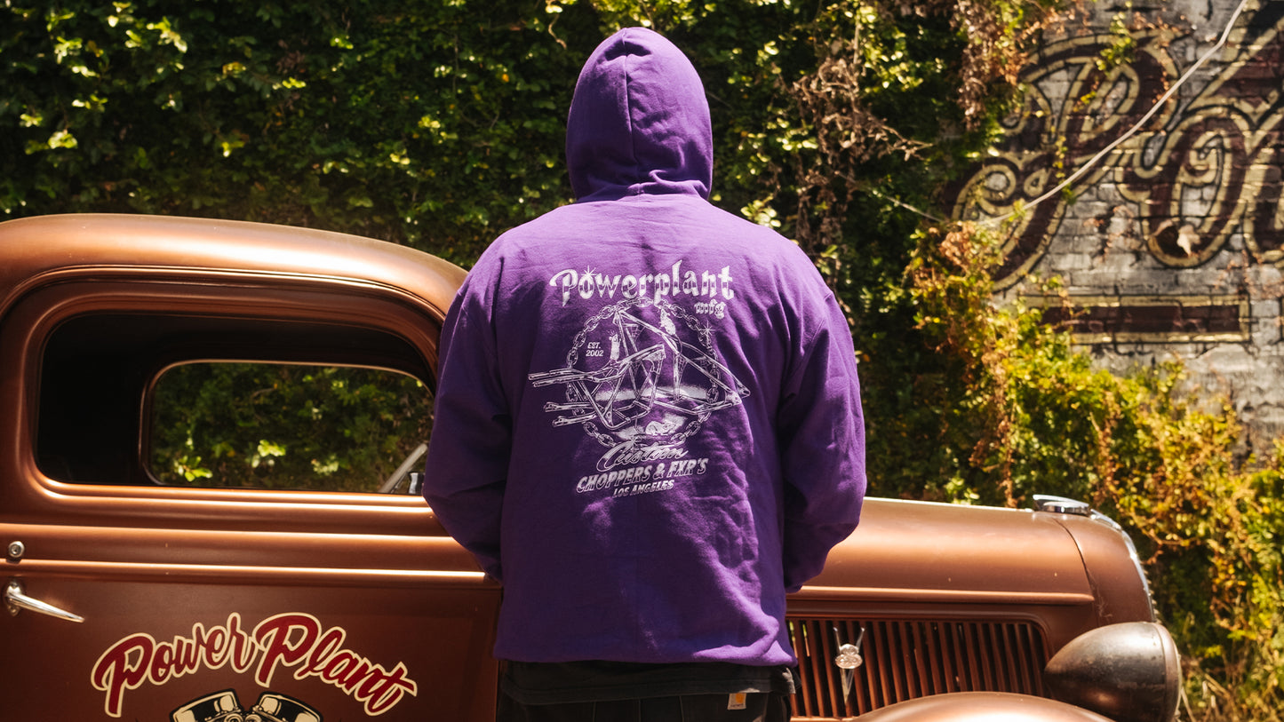 P16 "CHOPPERS & FXRs" HOODIE - PURPLE