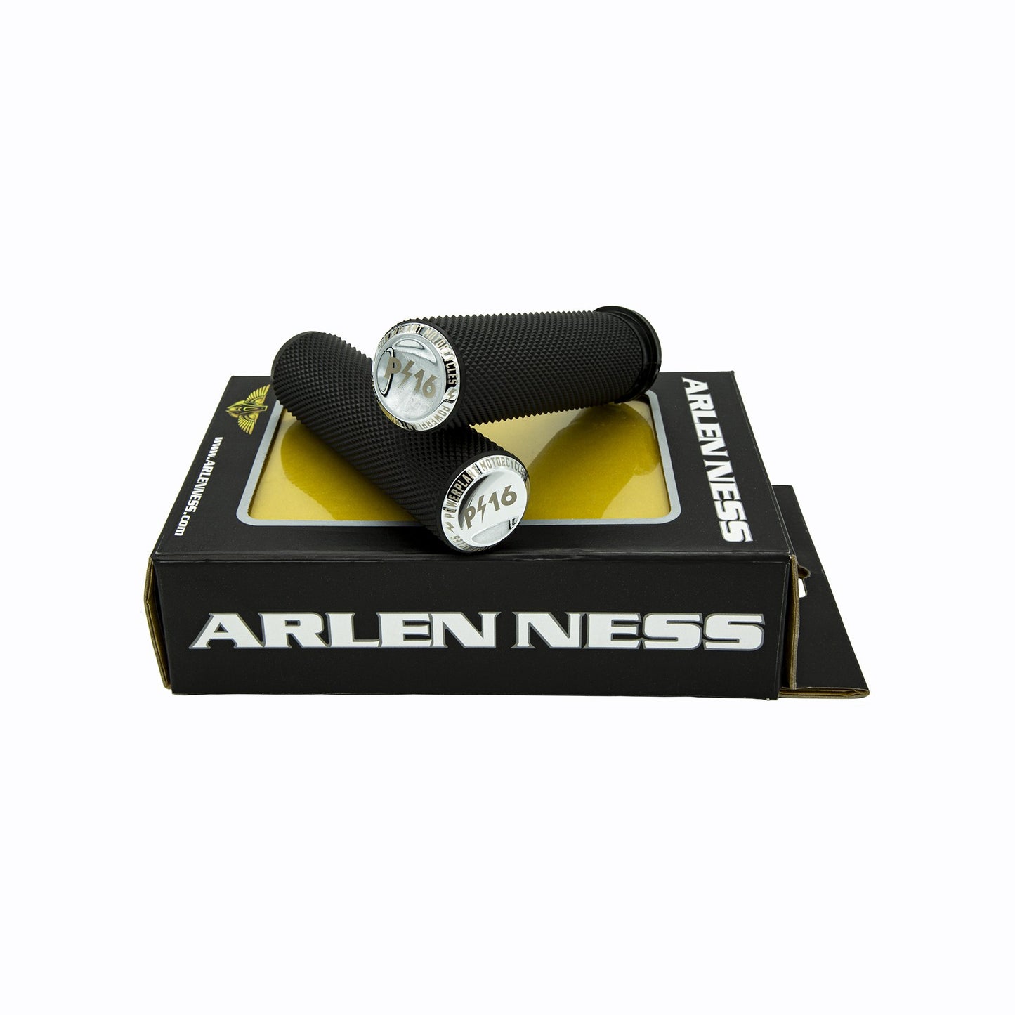 P16 & ARLEN NESS KNURLED THROTTLE BY WIRE GRIPS-Parts-Powerplant Motorcycles