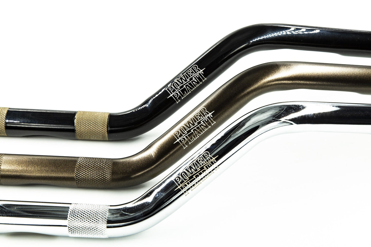 P16 V BEND CUSTOM HANDLEBAR - BLACK-Parts-Powerplant Motorcycles